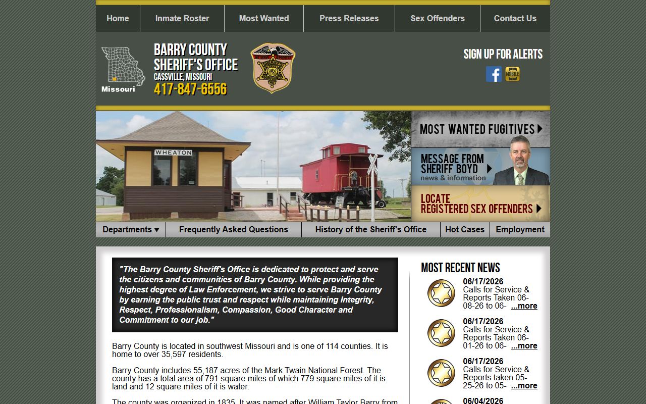 Barry County arrest records and court charges sheriff homepage