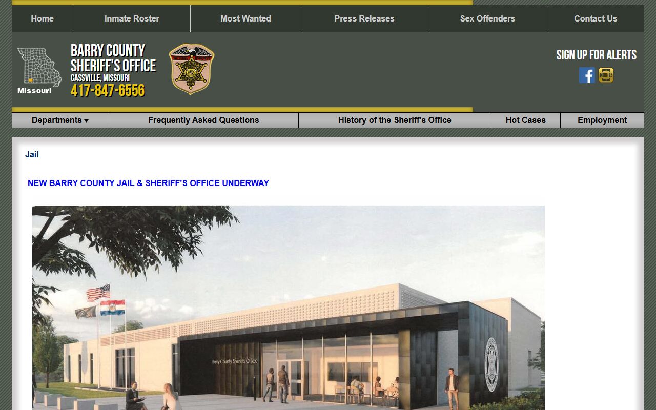 Barry County inmate records sample inmate profile fields