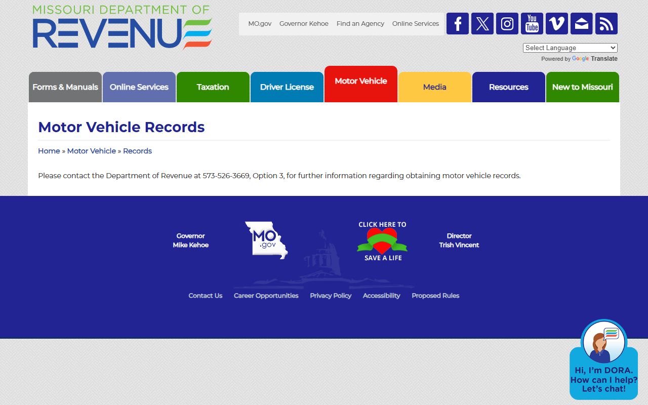 Barry County marriage and divorce records Missouri motor vehicle records page