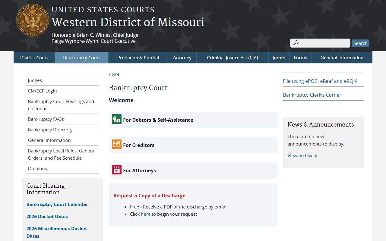 Barry County probate records Western District bankruptcy information